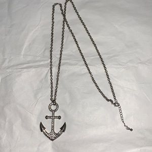 Crystal anchor necklace